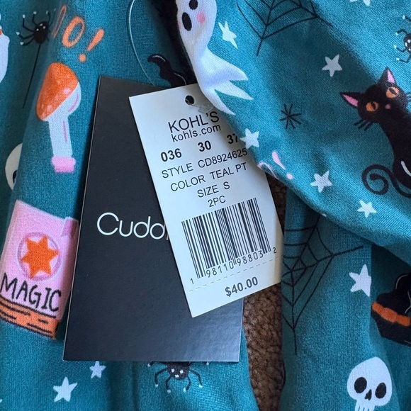 Cuddl Duds Halloween pajama set small new - Picture 3 of 3